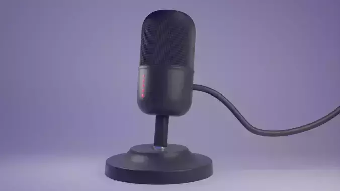 Podcast Microphone 3D Model
