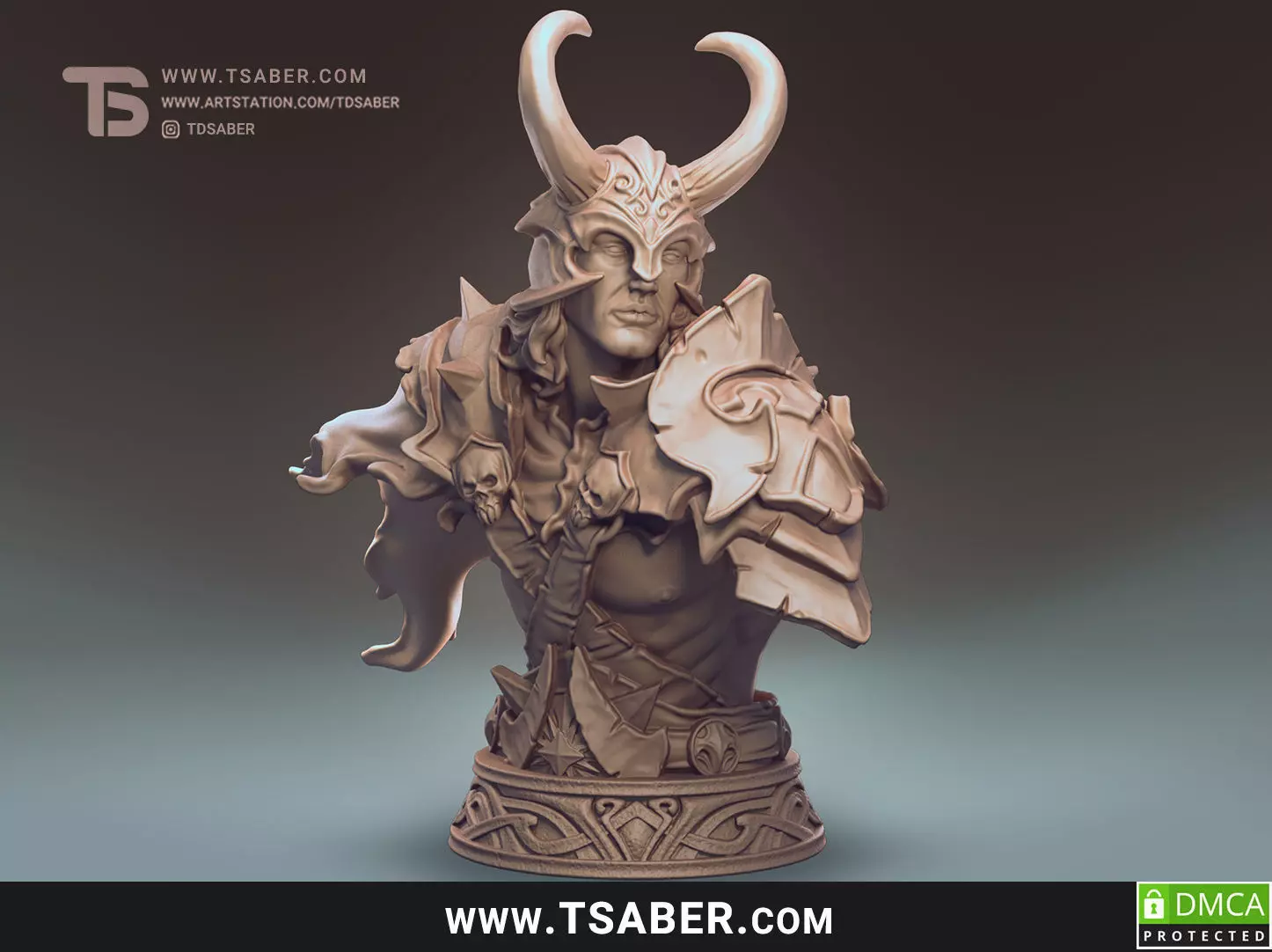 Barbarian Bust 3D print model