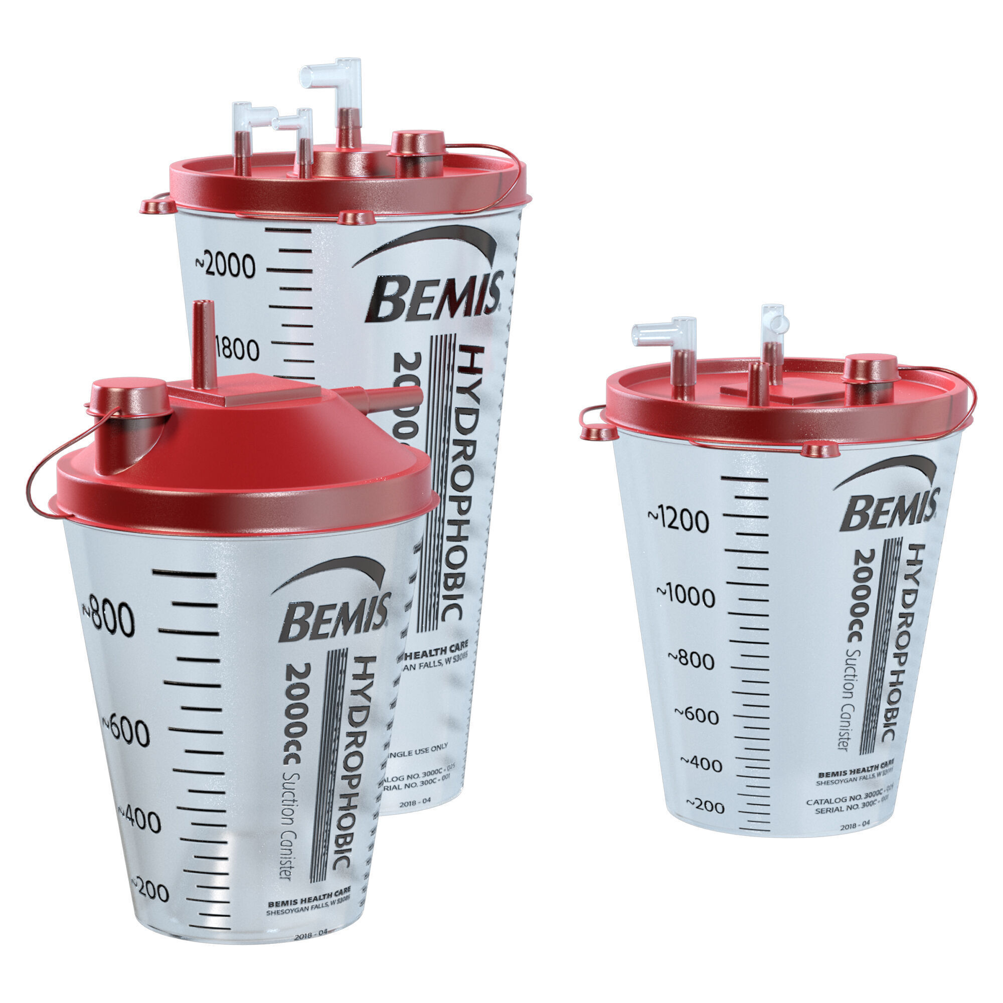 Hydrophobic Rigid Canisters Low-poly 3D model_1