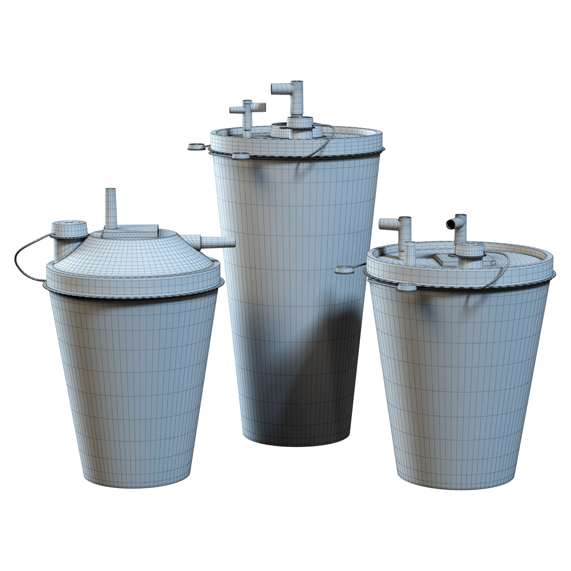 Hydrophobic Rigid Canisters Low-poly 3D model_5