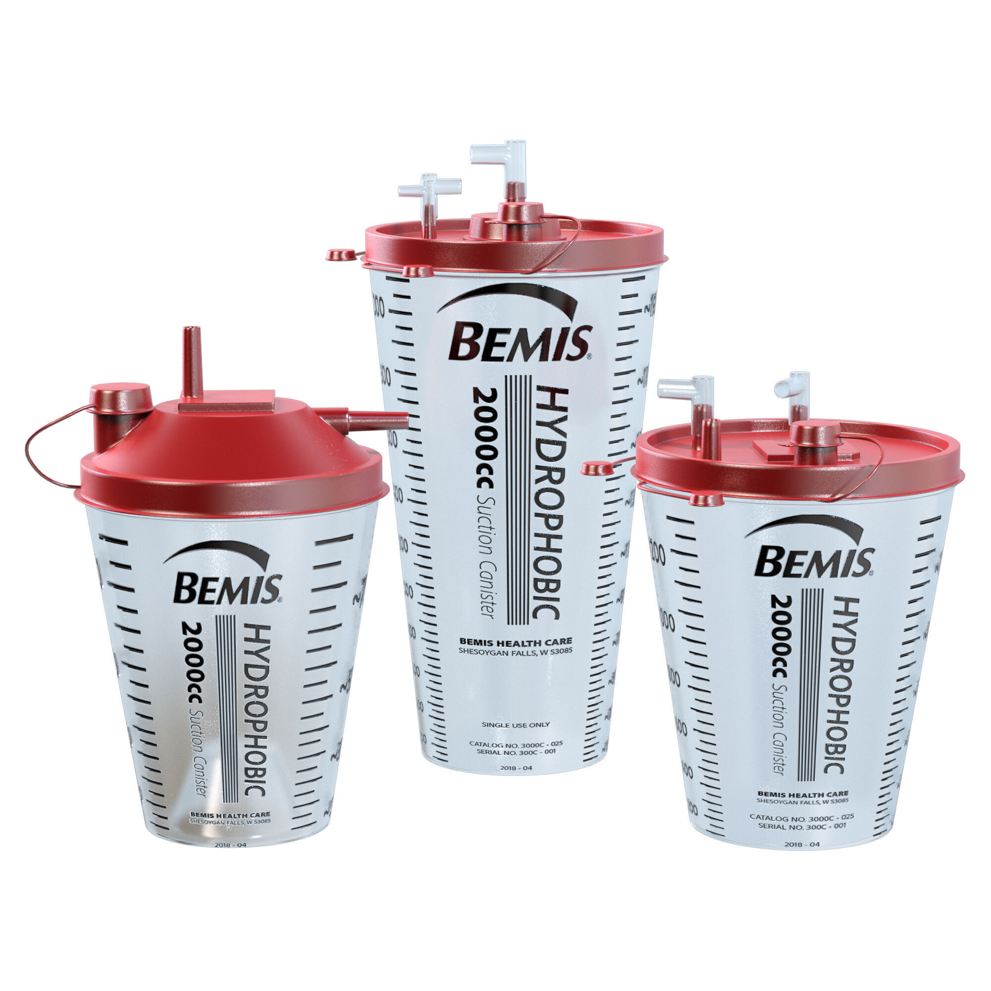 Hydrophobic Rigid Canisters Low-poly 3D model_2