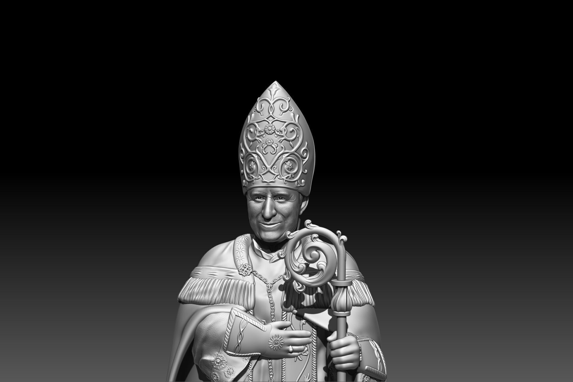 Marcel Lefebvre 3d Bust model for 3d printing 3D print model_2