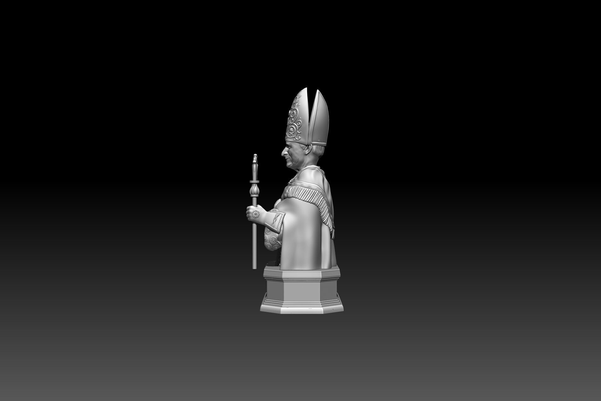 Marcel Lefebvre 3d Bust model for 3d printing 3D print model_5