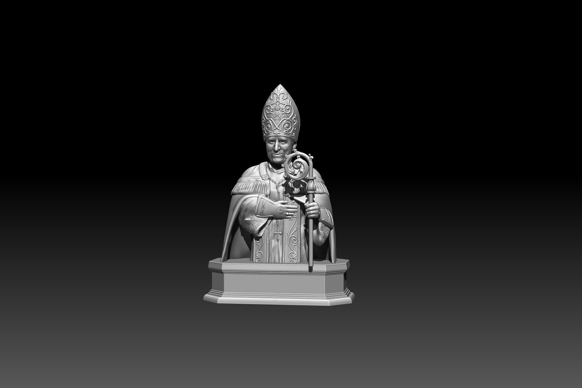 Marcel Lefebvre 3d Bust model for 3d printing 3D print model_1