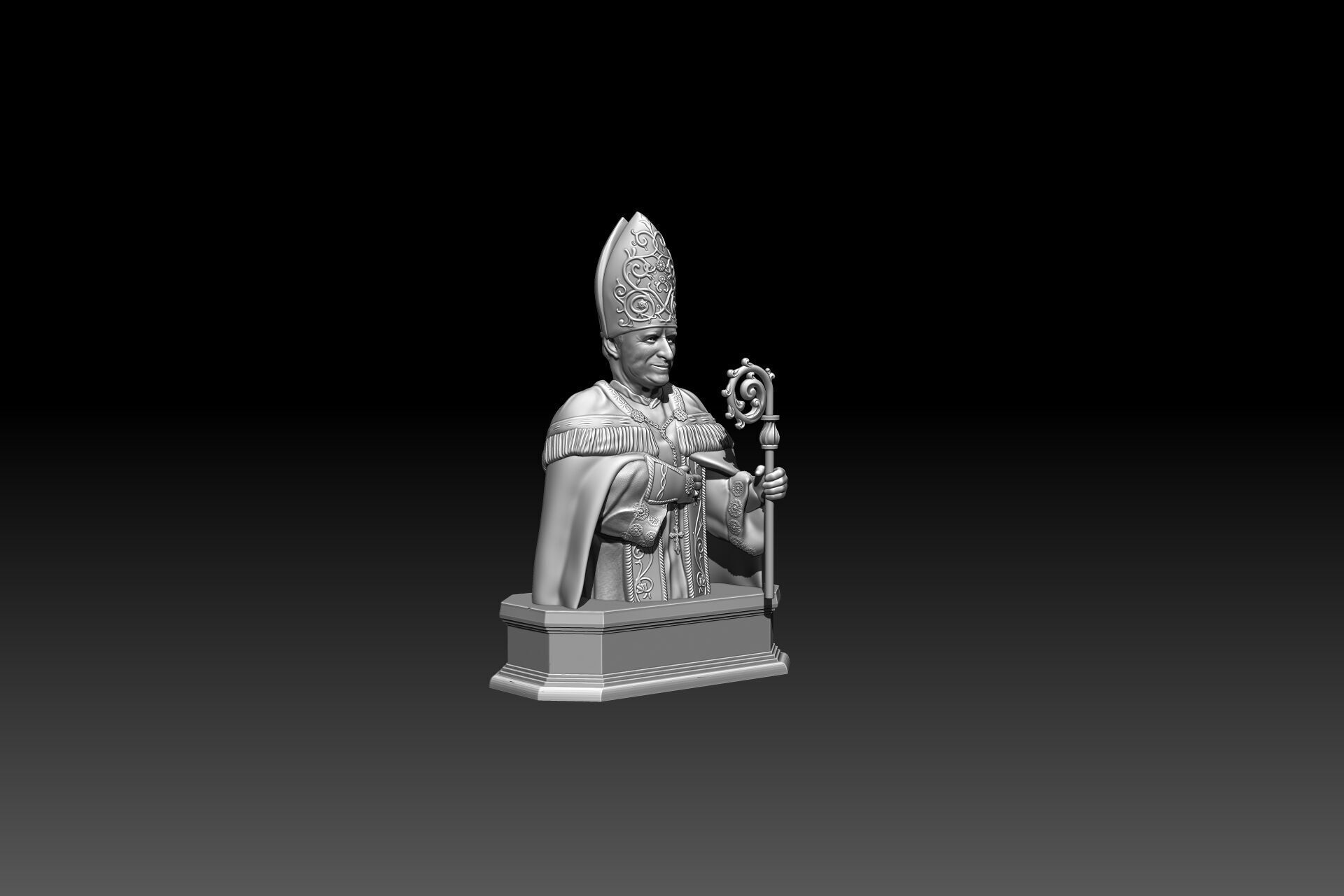 Marcel Lefebvre 3d Bust model for 3d printing 3D print model_3