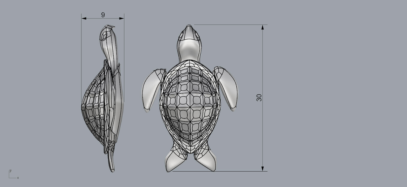 Gold Turtle 3D print model_2