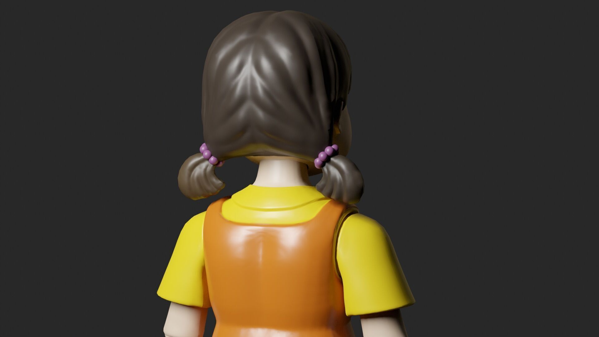 Squid Game Doll 3D Model - Fully Rigged for Animation 3D model_9