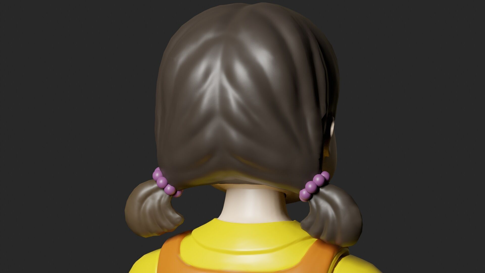 Squid Game Doll 3D Model - Fully Rigged for Animation 3D model_18