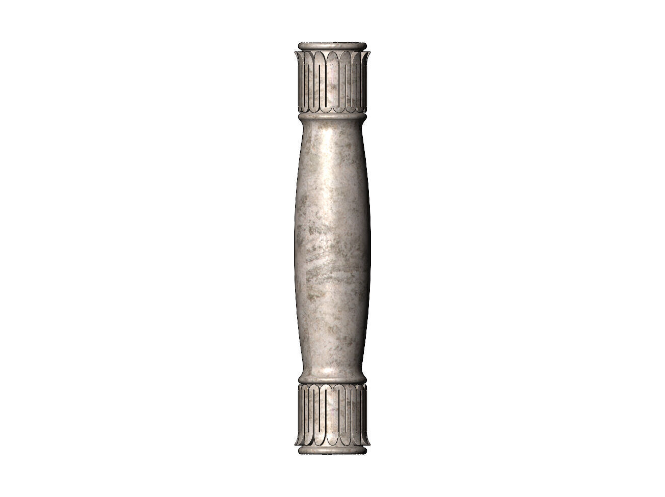 Rounded leaf scroll moroccan arabic islamic pillar column 3D print model_7