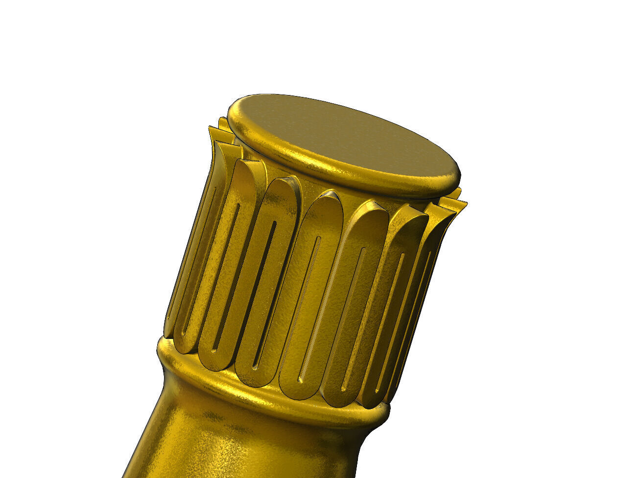 Rounded leaf scroll moroccan arabic islamic pillar column 3D print model_11