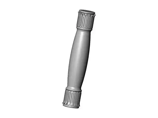 Rounded leaf scroll moroccan arabic islamic pillar column 3D print model