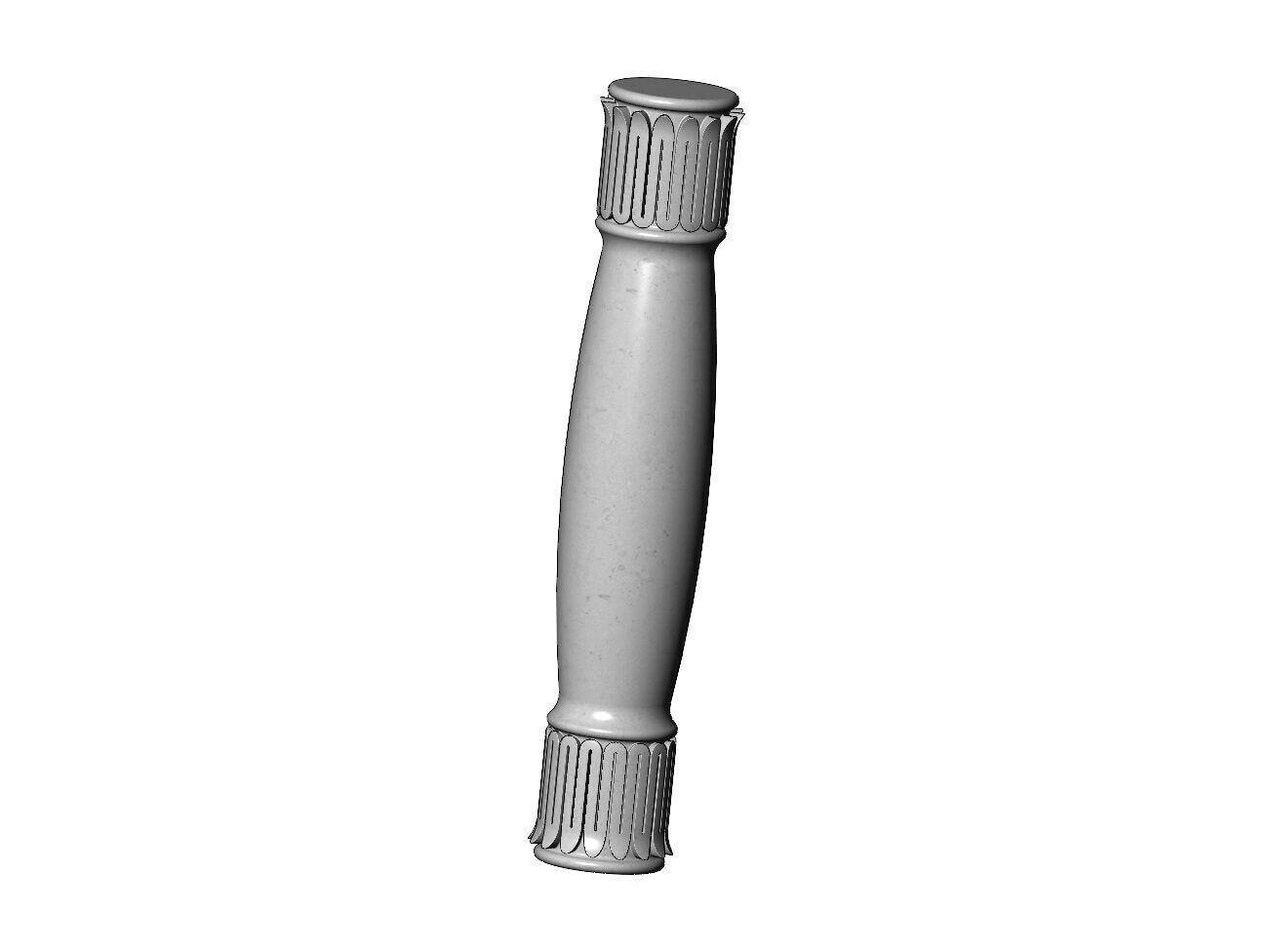 Rounded leaf scroll moroccan arabic islamic pillar column 3D print model_6