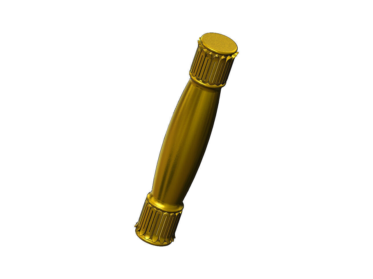 Rounded leaf scroll moroccan arabic islamic pillar column 3D print model_10