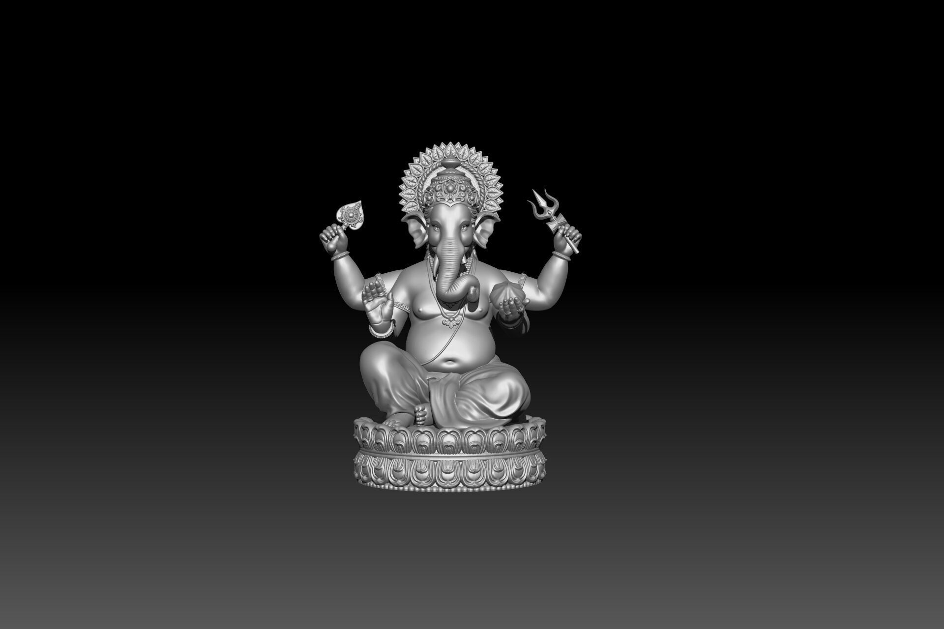 Lord Ganesh 3D model for 3d printing 3D print model_3