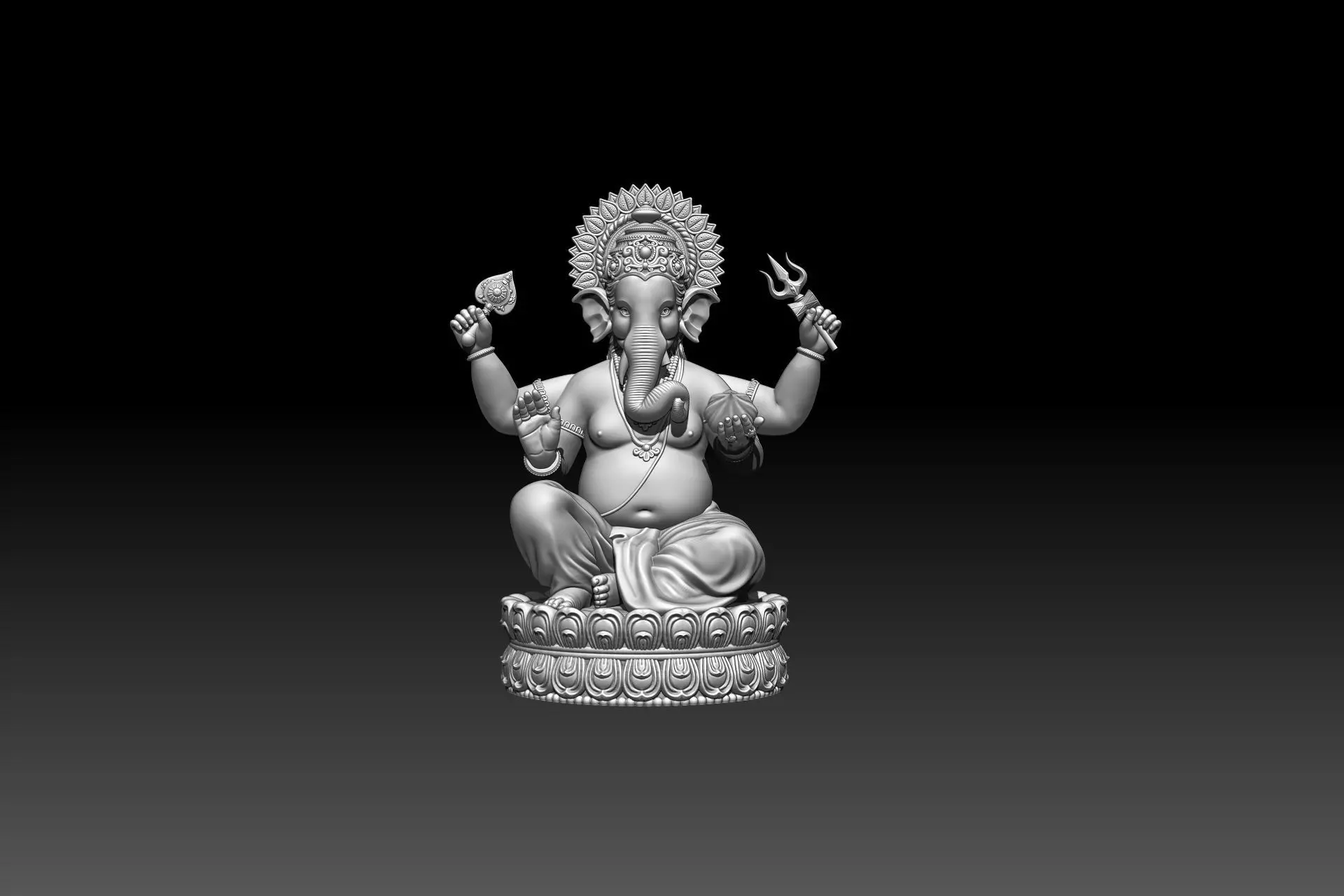Lord Ganesh 3D model for 3d printing 3D print model_0