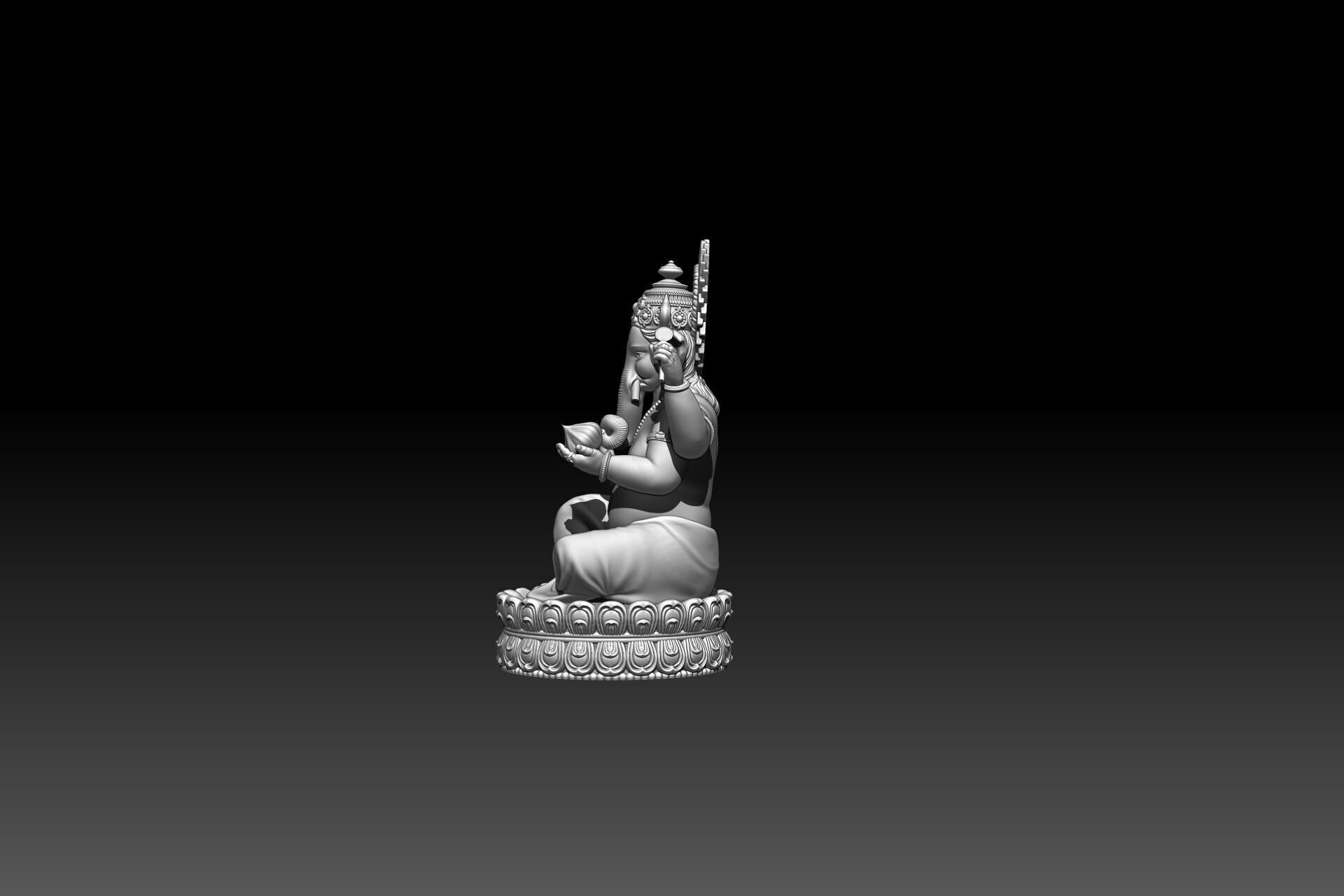 Lord Ganesh 3D model for 3d printing 3D print model_1