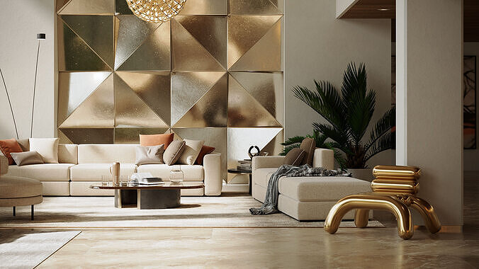 Archmodels vol 296 - hotel lobby furniture 3D model 5