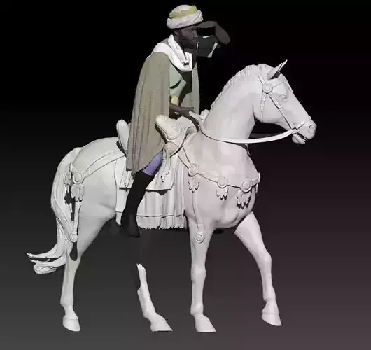 Wise kings - Balthasar on horse 3D print model