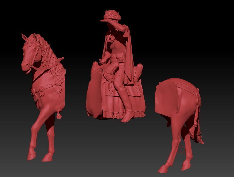 Wise kings - Balthasar on horse 3D print model_5