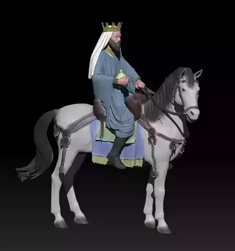 Wise kings - Gaspar on horse 3D print model