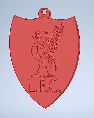 FC Liverpool Keychain for 3D Printing 3D print model
