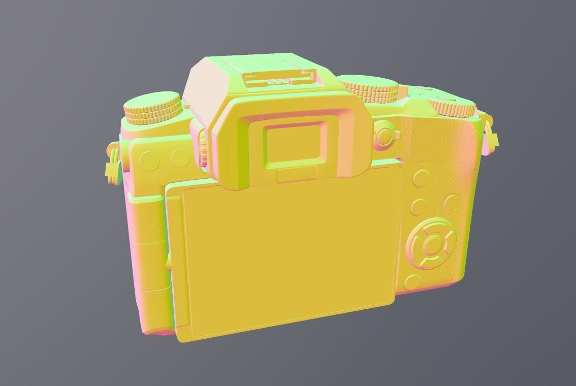 Panasonic LUMIX G7KS 4K Mirrorless Camera Low-poly 3D model_11