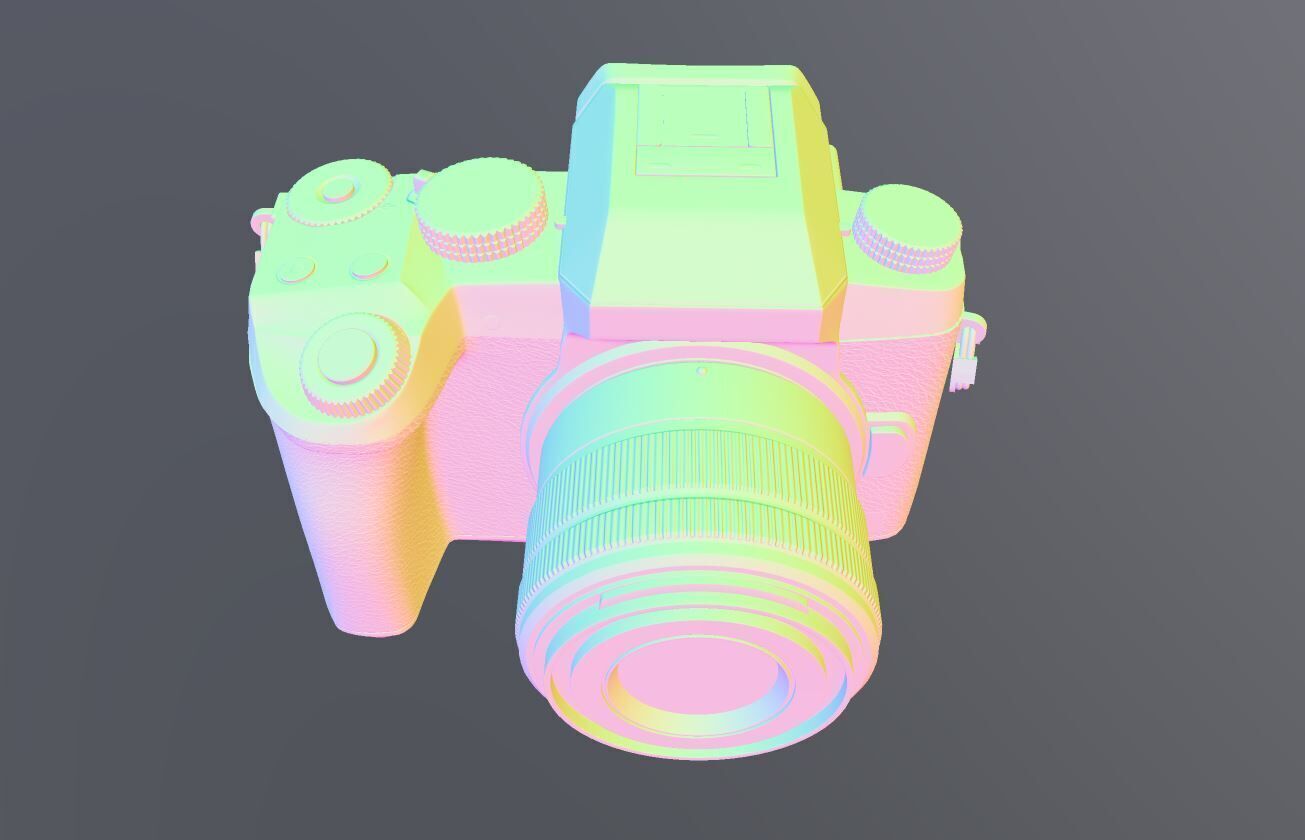 Panasonic LUMIX G7KS 4K Mirrorless Camera Low-poly 3D model_12