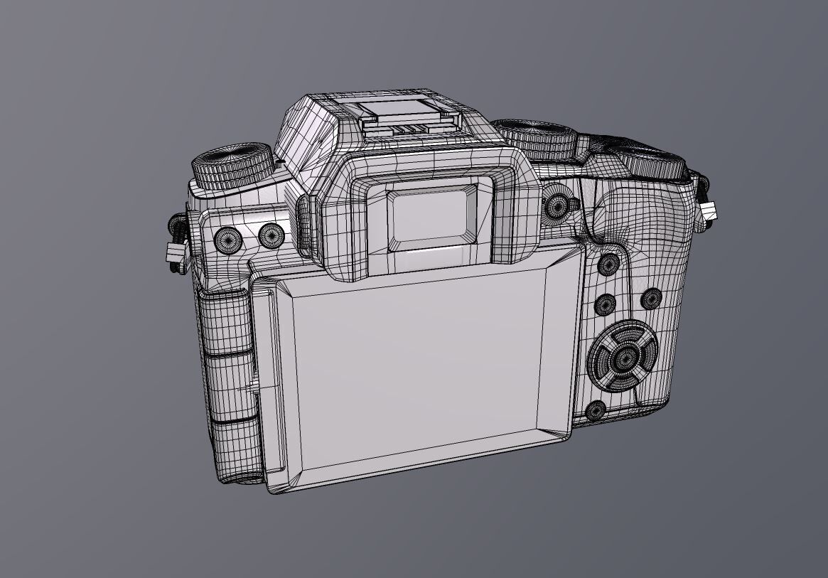 Panasonic LUMIX G7KS 4K Mirrorless Camera Low-poly 3D model_15