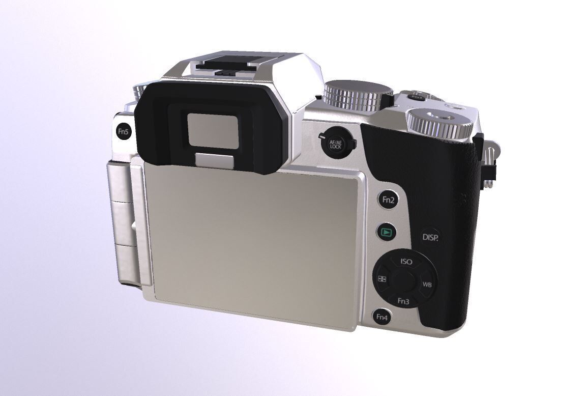 Panasonic LUMIX G7KS 4K Mirrorless Camera Low-poly 3D model_7