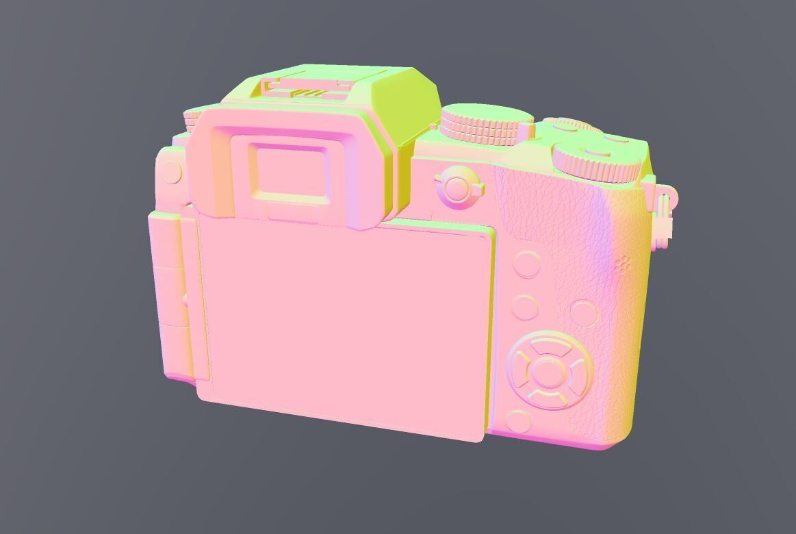 Panasonic LUMIX G7KS 4K Mirrorless Camera Low-poly 3D model_8