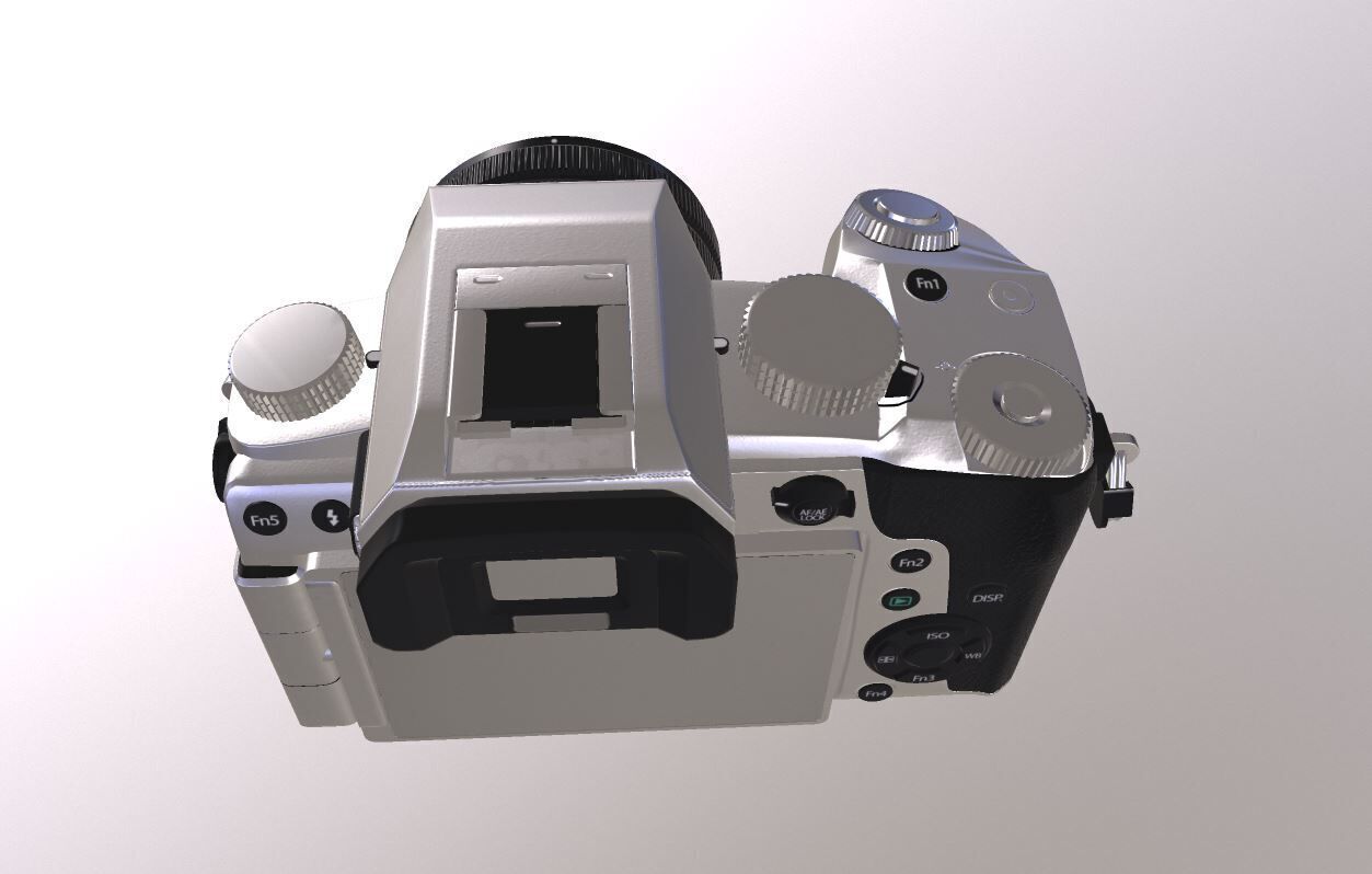 Panasonic LUMIX G7KS 4K Mirrorless Camera Low-poly 3D model_5