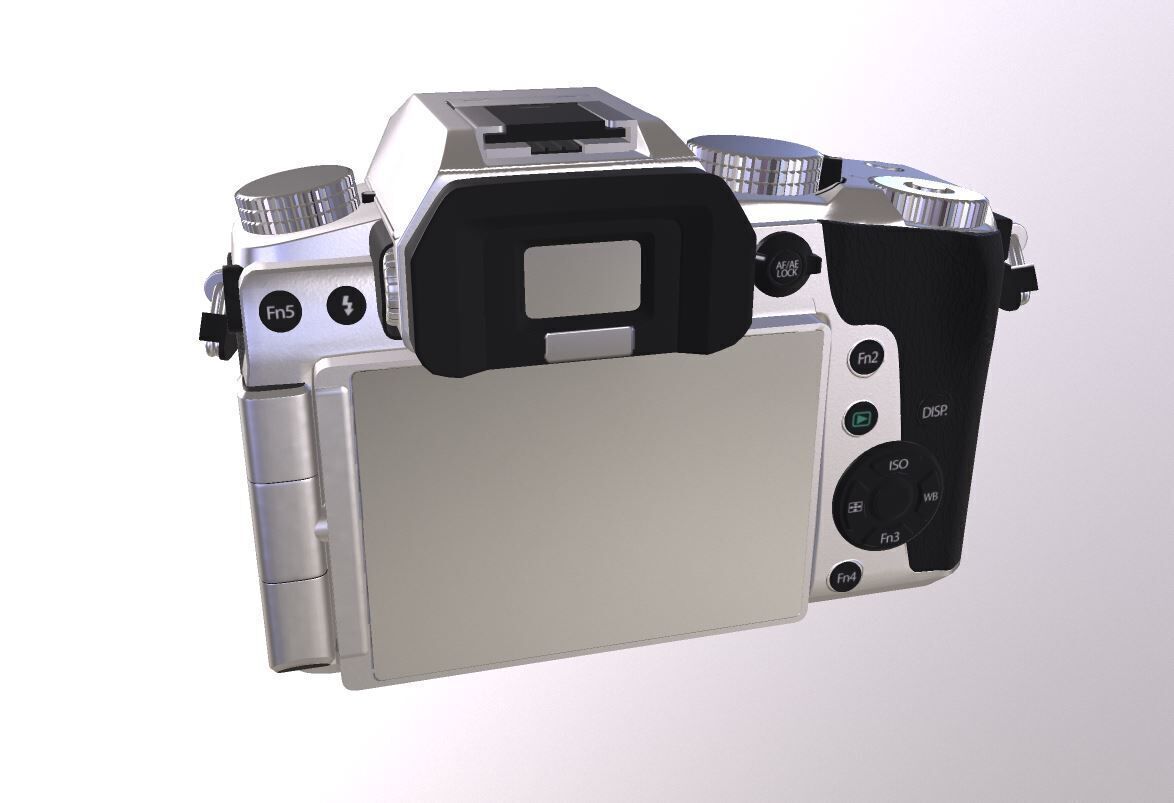 Panasonic LUMIX G7KS 4K Mirrorless Camera Low-poly 3D model_6