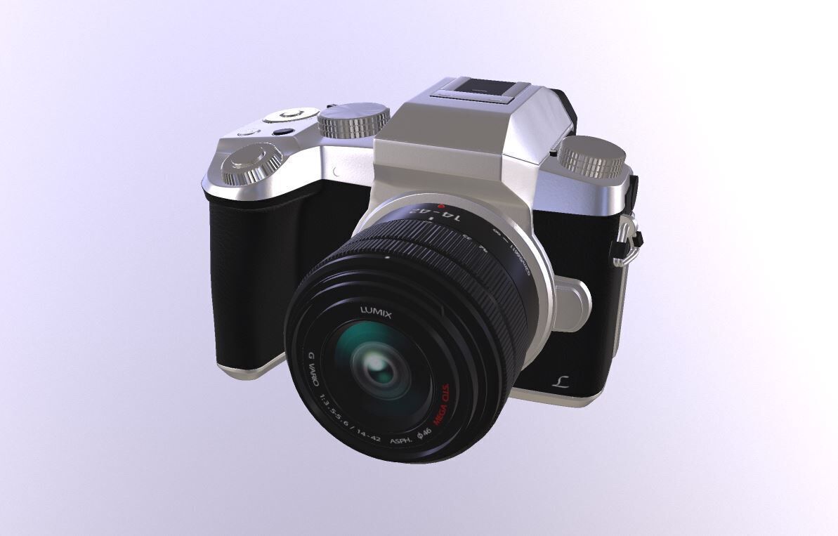 Panasonic LUMIX G7KS 4K Mirrorless Camera Low-poly 3D model_4