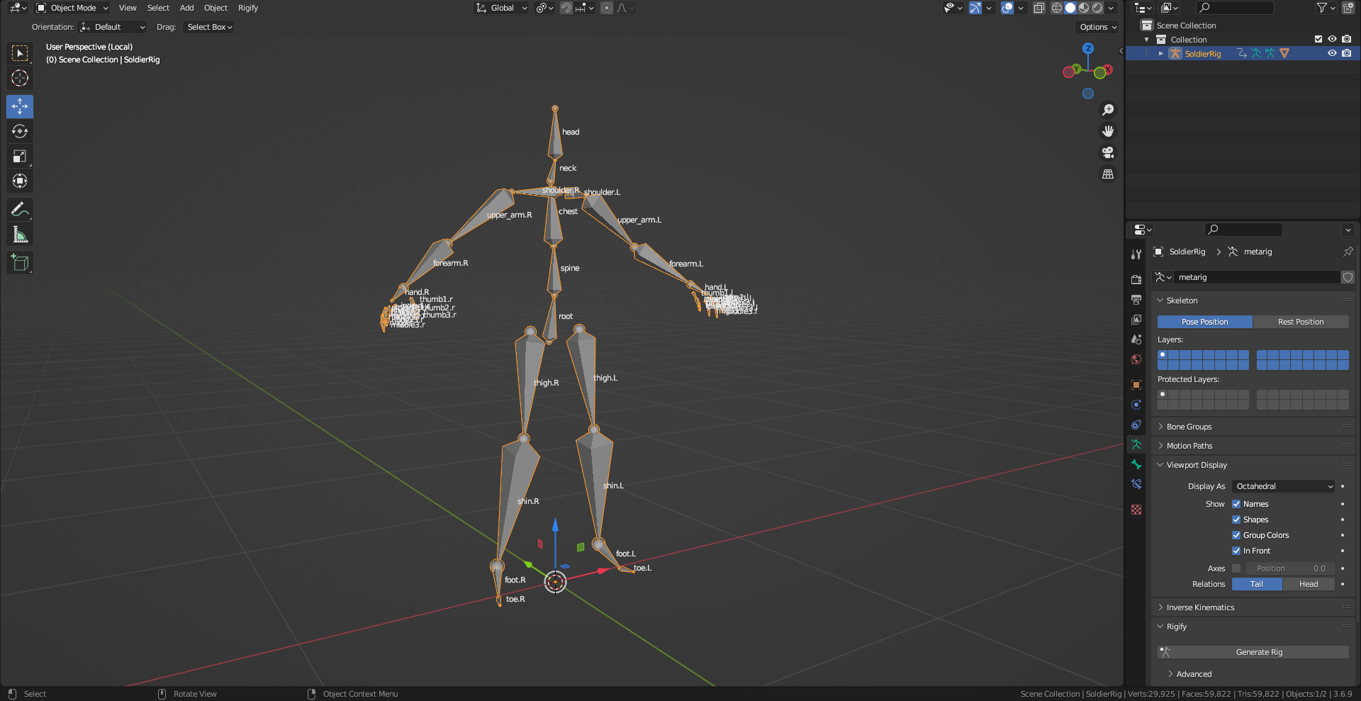 Gameready  post-apocalyptic armored soldier Low-poly 3D model_31