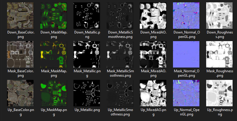 Gameready  post-apocalyptic armored soldier Low-poly 3D model_35