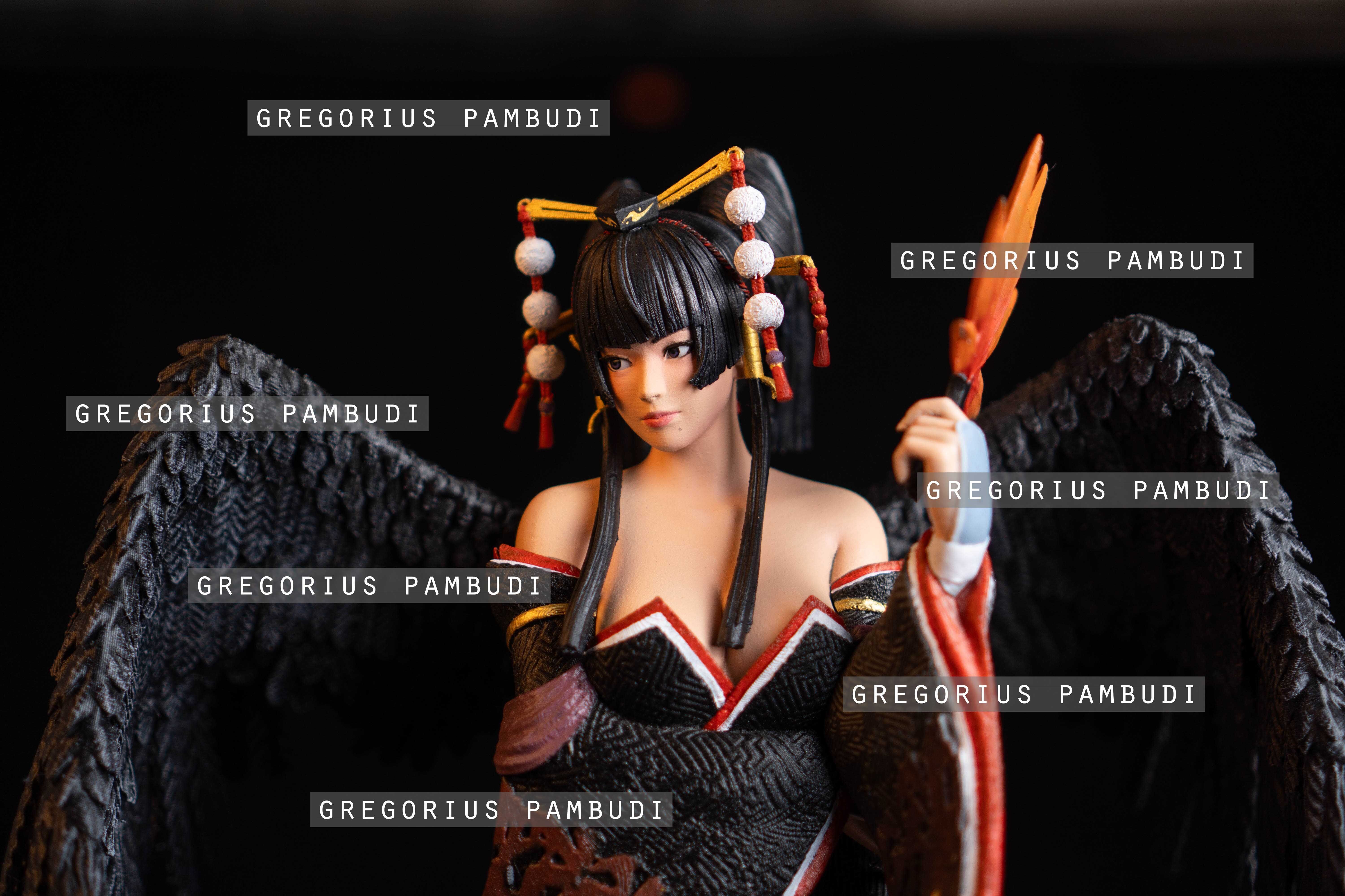 Nyotengu Dead or Alive Fan Art Statue 3d Printable 3D print model_9