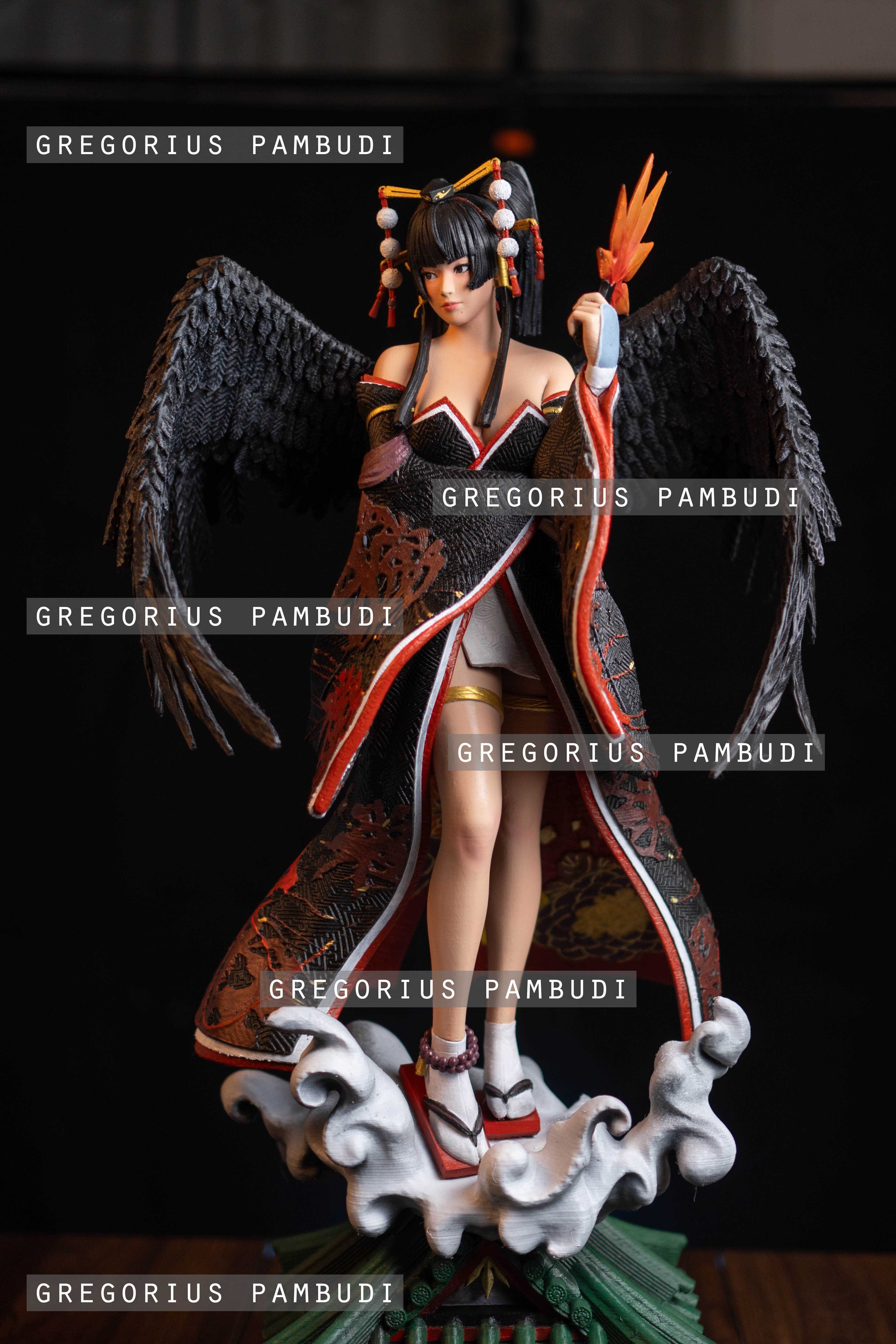 Nyotengu Dead or Alive Fan Art Statue 3d Printable 3D print model_8