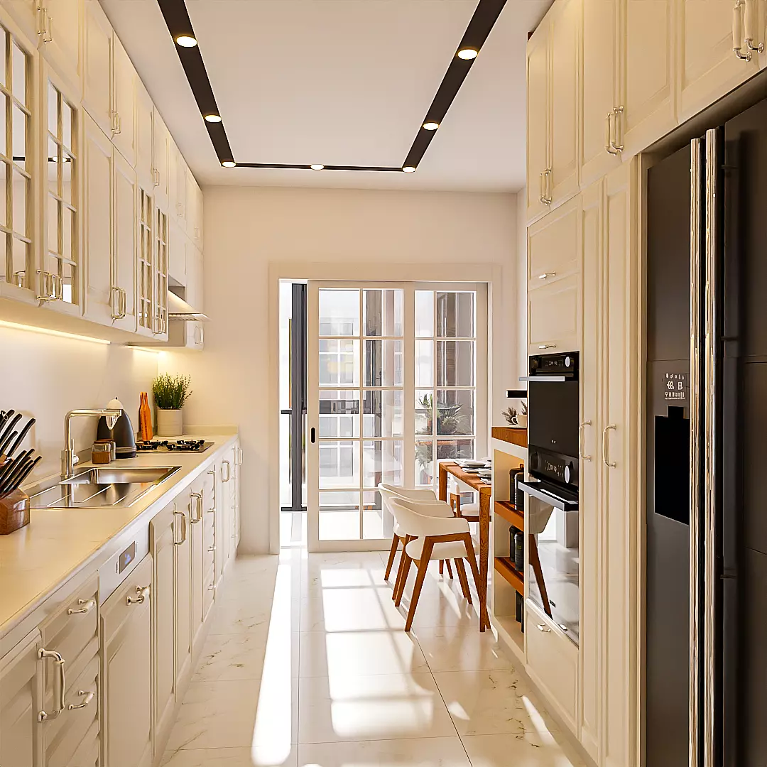 architectural kitchen design 3D model