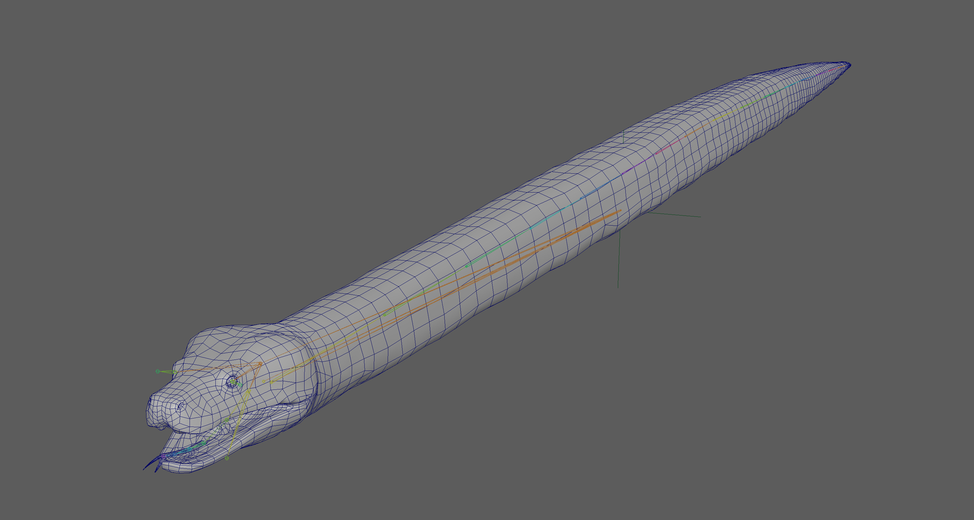 Green Python Snake 3D model_14