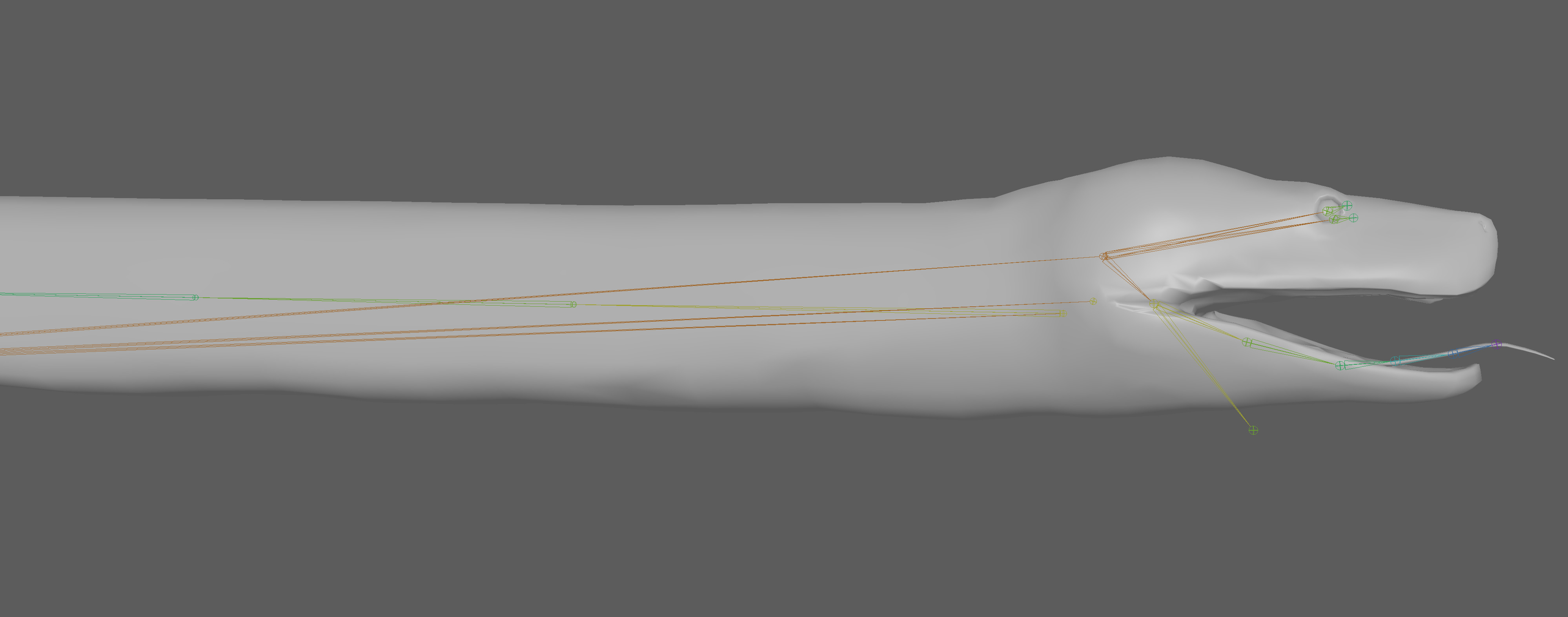 Green Python Snake 3D model_13