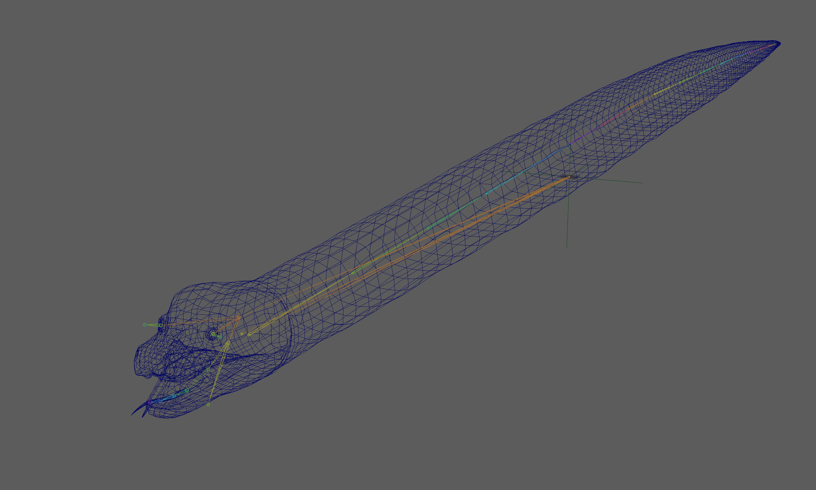 Green Python Snake 3D model_15