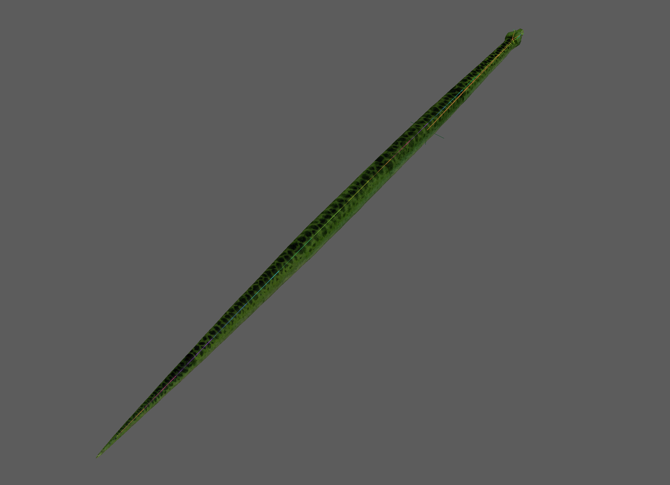 Green Python Snake 3D model_19