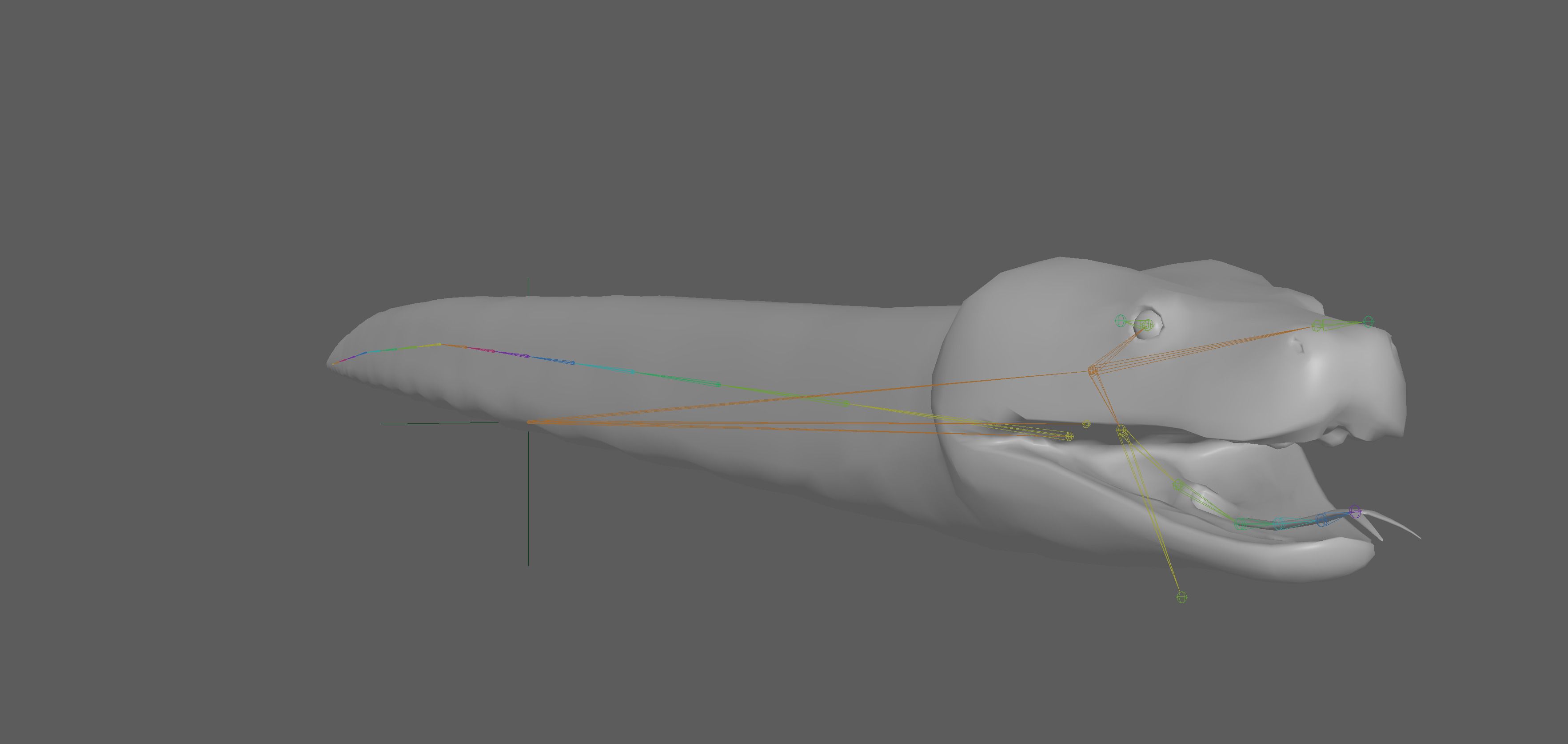 Green Python Snake 3D model_16