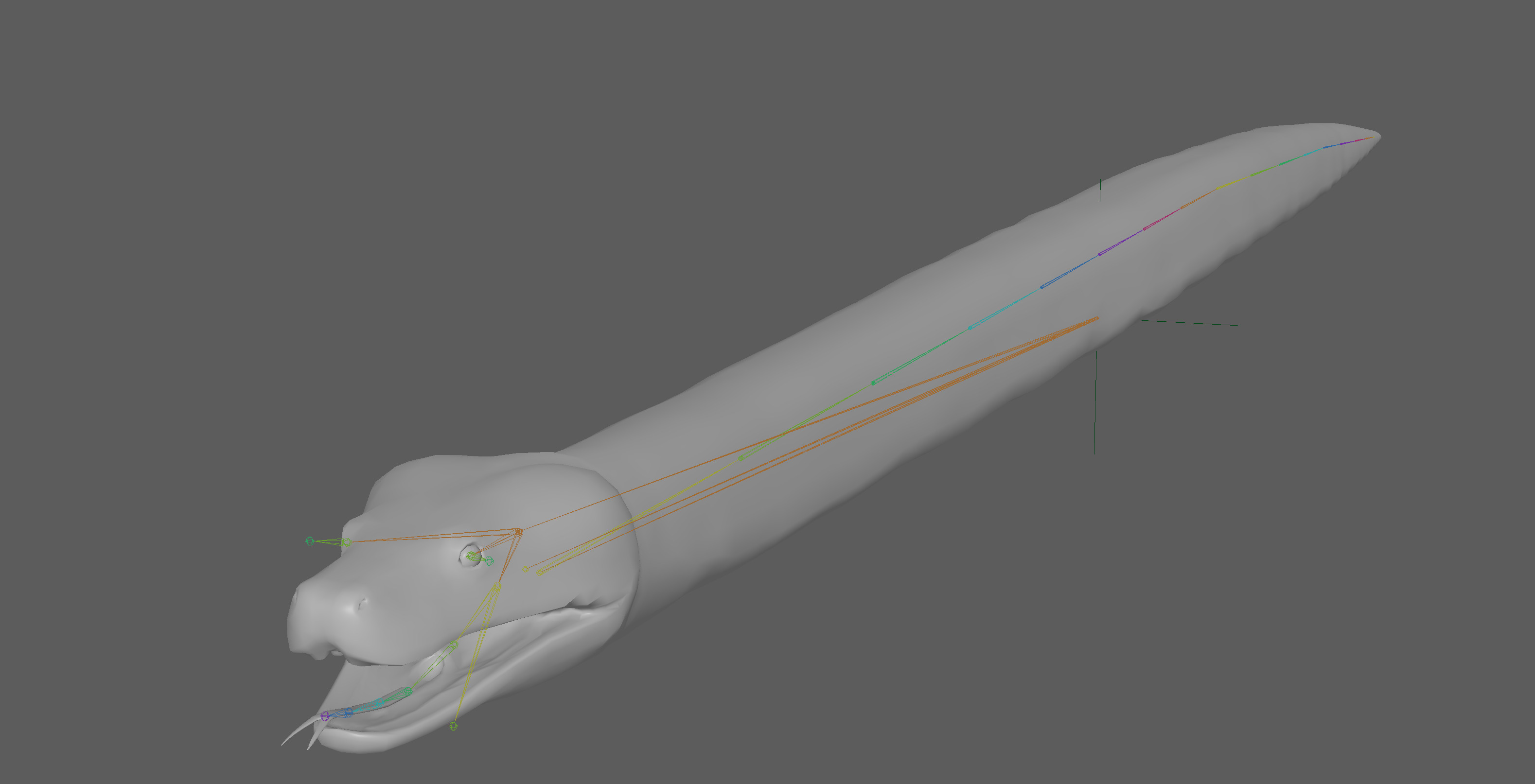 Green Python Snake 3D model_10