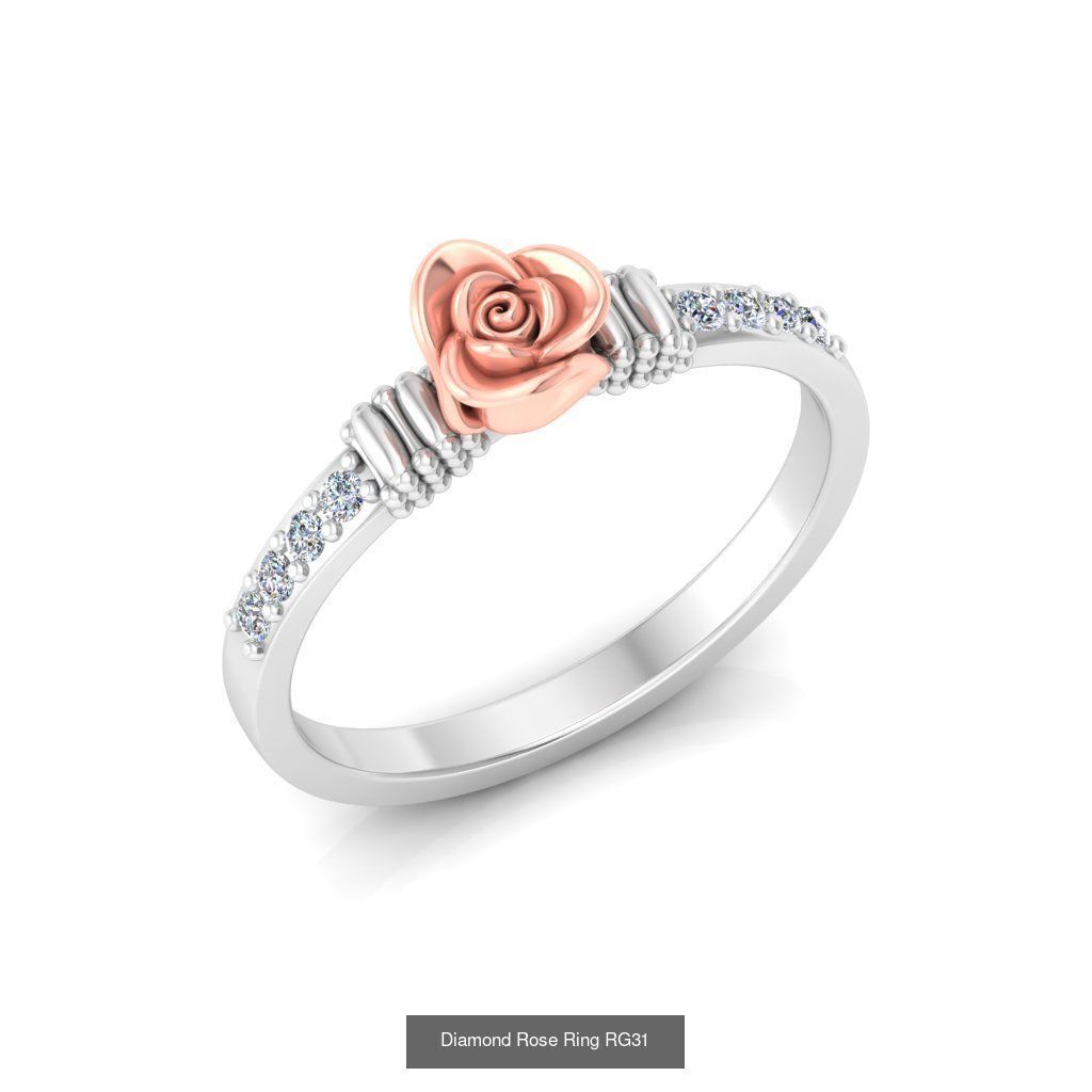 Diamond Rose Rings Collection _35