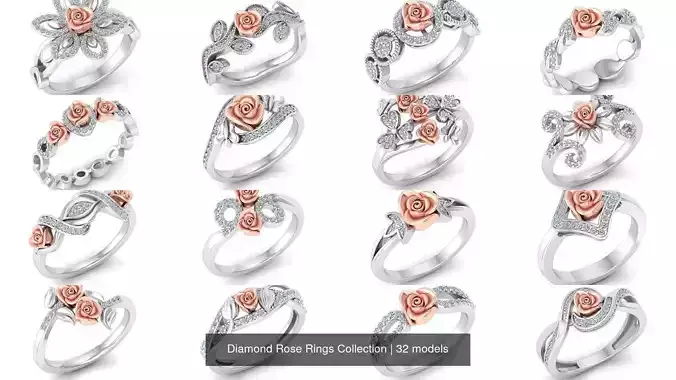 Diamond Rose Rings Collection 