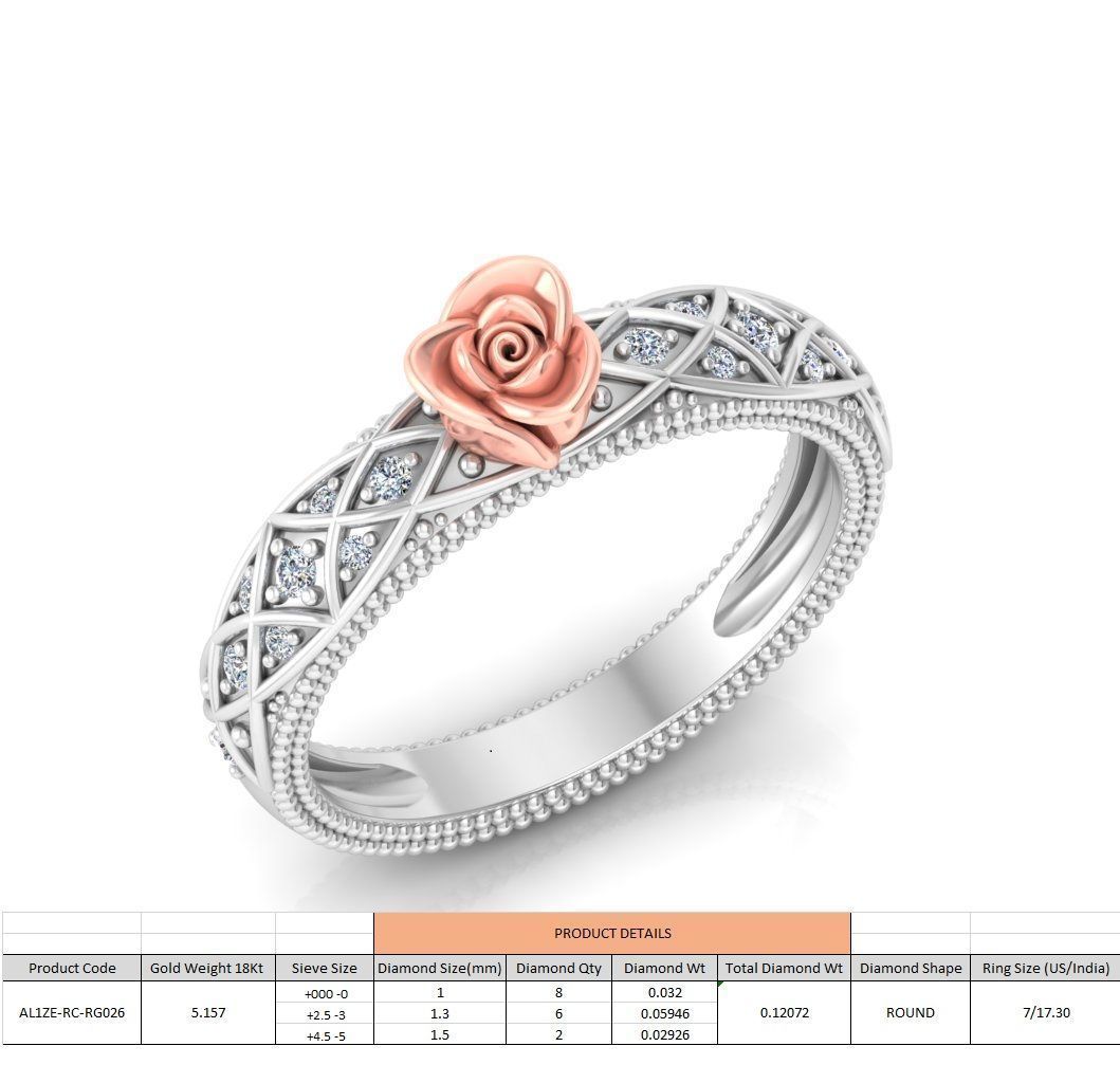 Diamond Rose Rings Collection _56