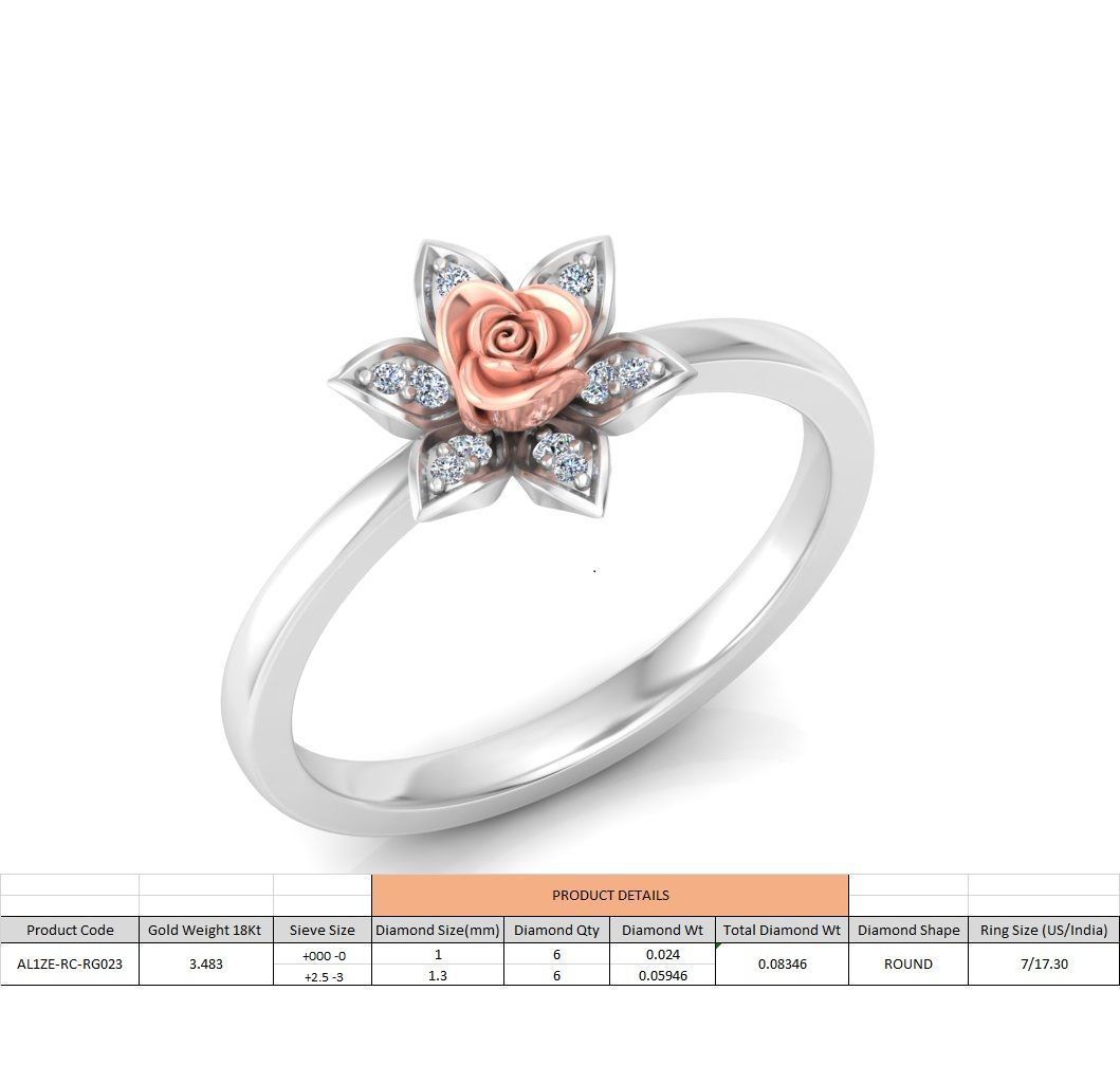 Diamond Rose Rings Collection _53