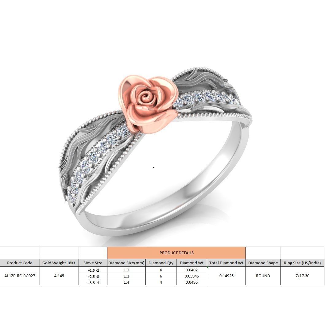 Diamond Rose Rings Collection _57