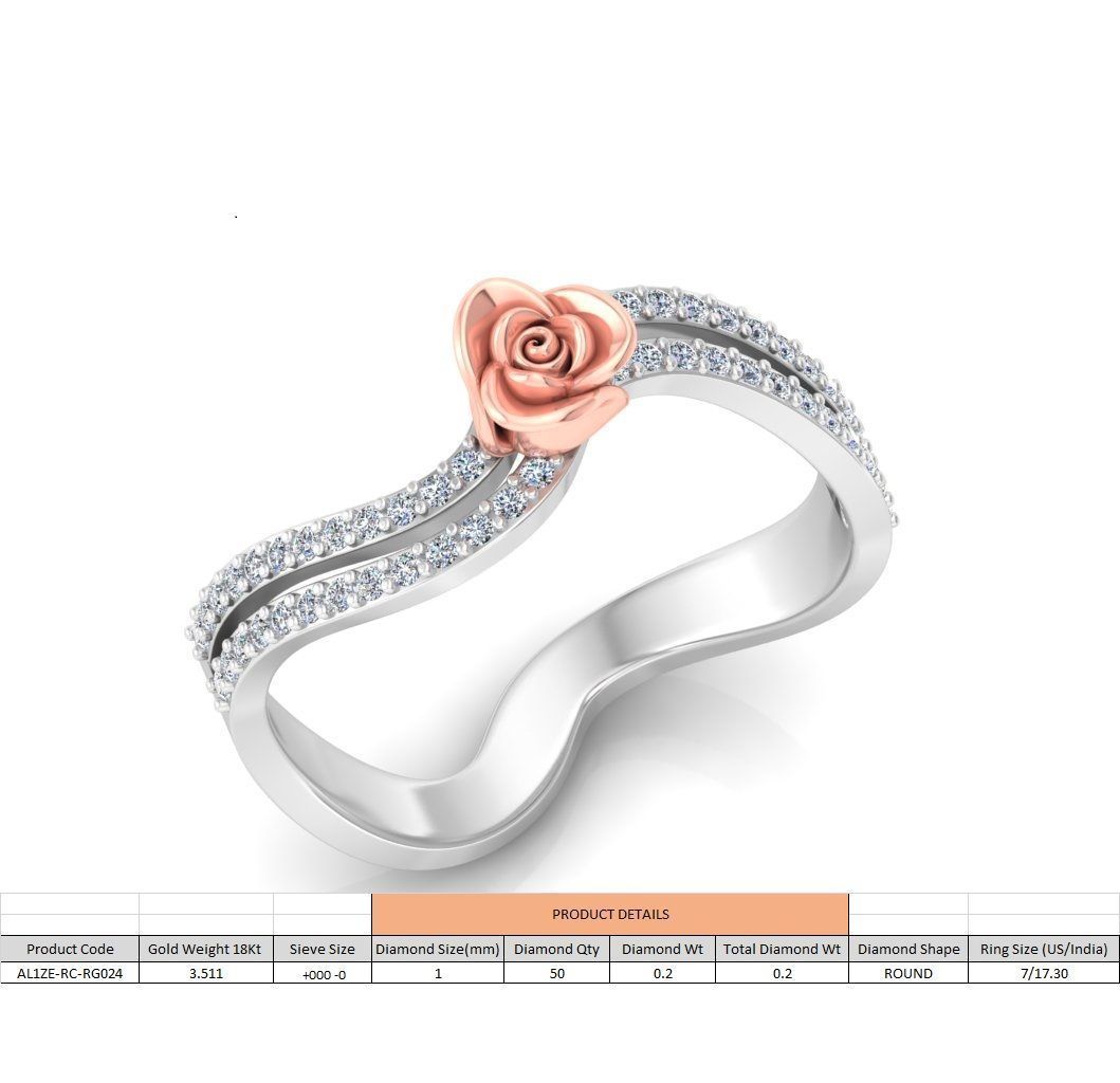 Diamond Rose Rings Collection _54